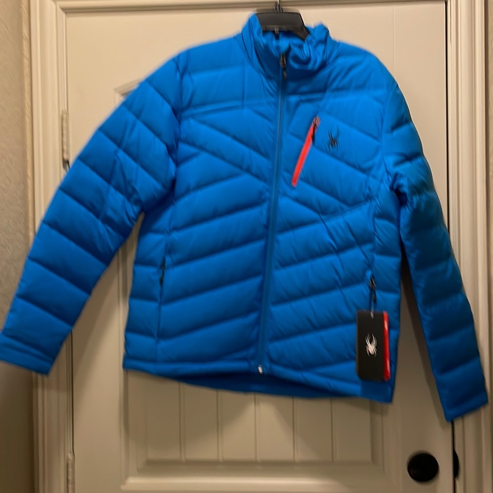 NWT Spyder French Blue Down Jacket Men’s L